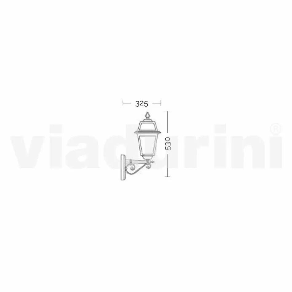 Kristel, an aluminium garden wall lamp made in Italy Viadurini