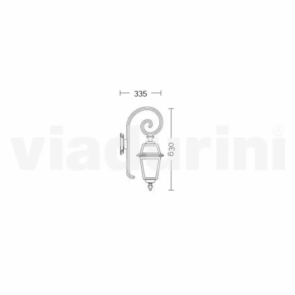 Kristel, an aluminium garden wall lamp made in Italy Viadurini