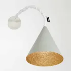 In-es.artdesign Jazz design wall lamp in painted concrete Viadurini