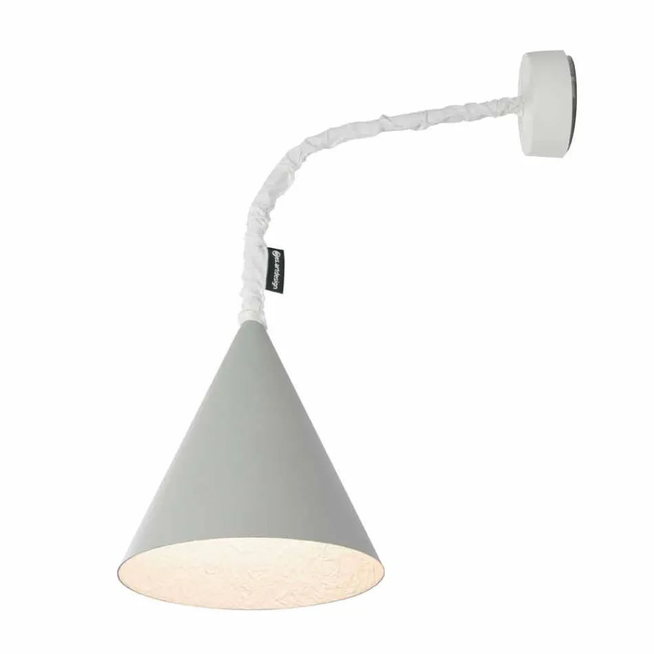 In-es.artdesign Jazz design wall lamp in painted concrete Viadurini