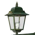 Outdoor Wall Lamp Aluminium Green Gold and Hand Painted Flowers - Gorizia Viadurini