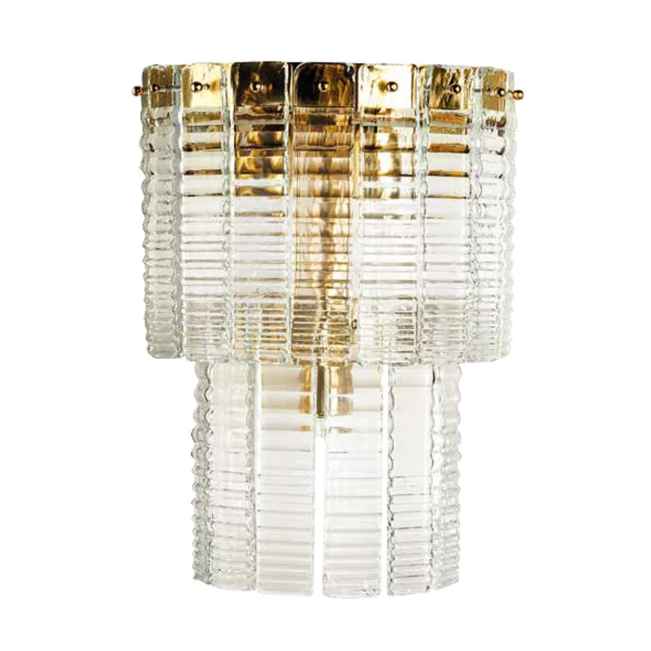 Modern Wall Lamp in Luxury Handcrafted Glass Made in Italy - Valadier Viadurini