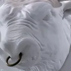 Wall Lamp with 2 Lights in Ceramic Design in the Shape of a Bull - Marrena Viadurini