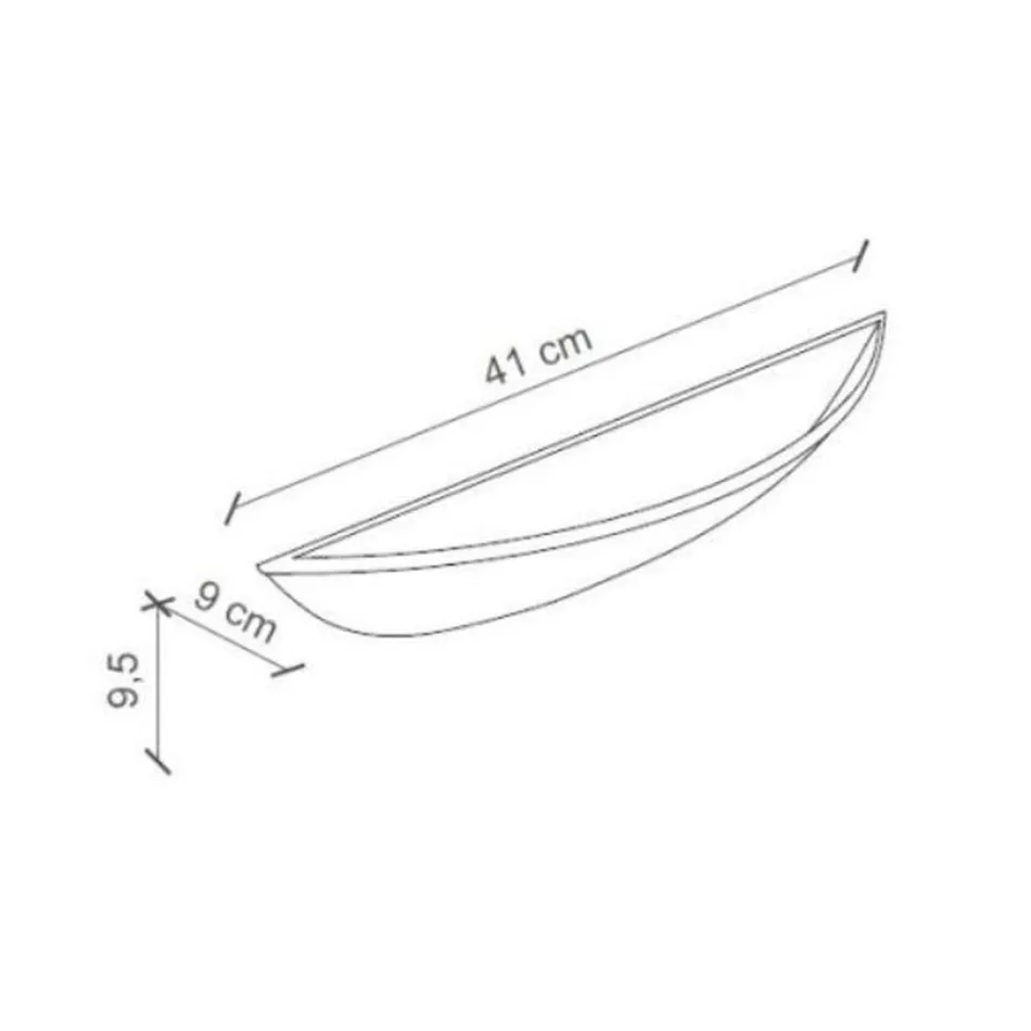 Handmade Crescent Wall Lamp in Iron and Ceramic - Vintage Viadurini