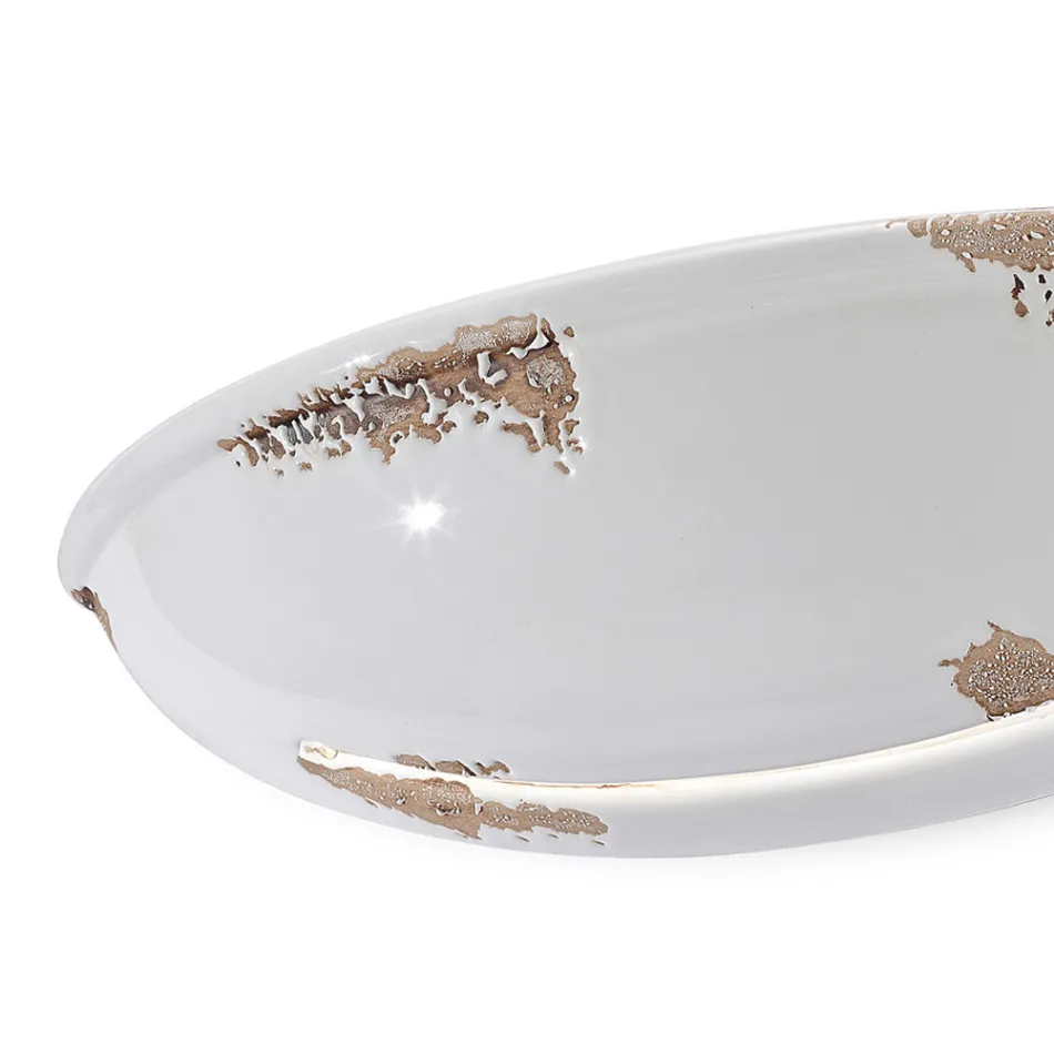 Handmade Crescent Wall Lamp in Iron and Ceramic - Vintage Viadurini