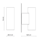 Design Outdoor Wall Lamp in White or Black Aluminium - Leopida Viadurini