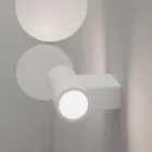 Design Outdoor Wall Lamp in White or Black Aluminium - Leopida Viadurini