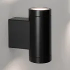 Design Outdoor Wall Lamp in White or Black Aluminium - Leopida Viadurini