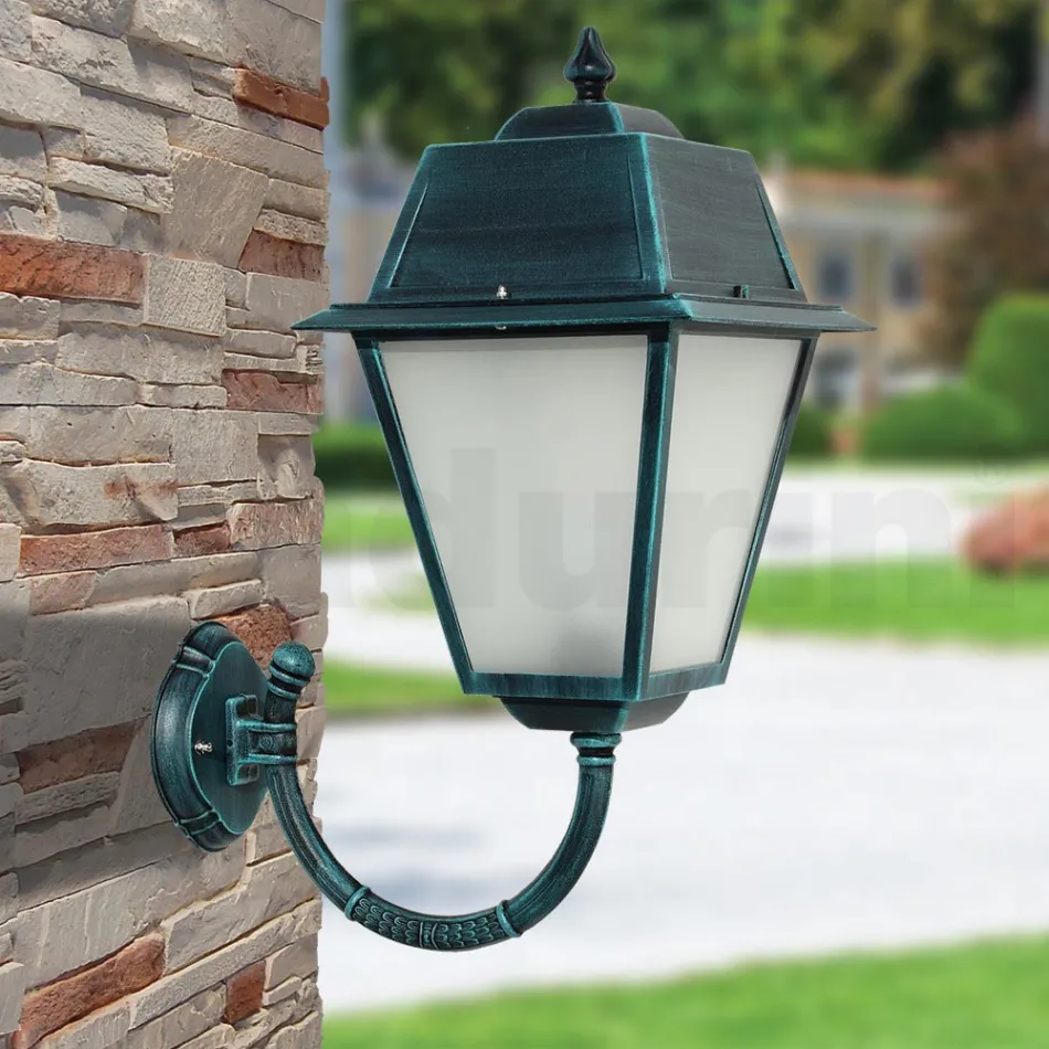 Outdoor Wall Lamp in Aluminium and Glass Made in Italy - Doroty Viadurini