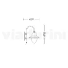 Vintage Outdoor Wall Lamp in Aluminium Made in Italy - Cassandra Viadurini