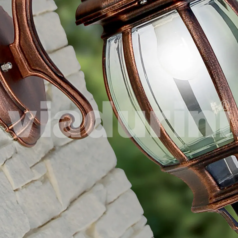 Aluminium garden wall lamp made in Italy, Anika Viadurini