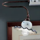 Country Hand-Decorated Artisan Ceramic Wall Lamp - Rome Viadurini