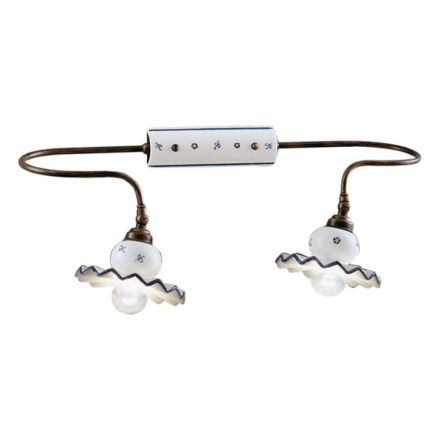 Country Hand-Decorated Artisan Ceramic Wall Lamp - Rome Viadurini