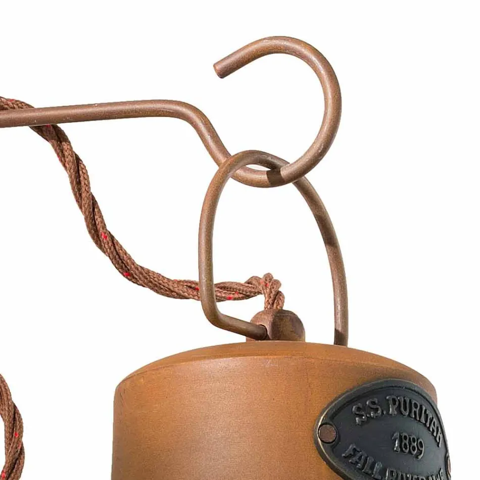 Wall lamp in ceramic and iron rust Desiree Ferroluce Viadurini