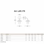 Wall lamp La Traviata copper, glass, antique brass Viadurini