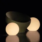 Alabaster-Colored Polyethylene Sphere Lamp Made in Italy - Calipso Viadurini
