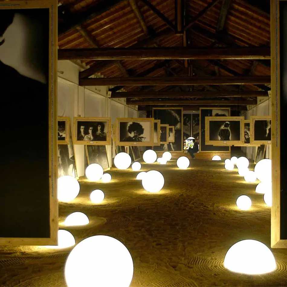 Globe sphere / table lamp Slide Globo white bright made in Italy Viadurini