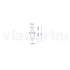 Aluminium garden ceiling lamp made in Italy, Aquilina Viadurini
