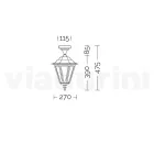 Garden Ceiling Lamp in Glass and 5 Aluminium Finishes - Pinako Viadurini