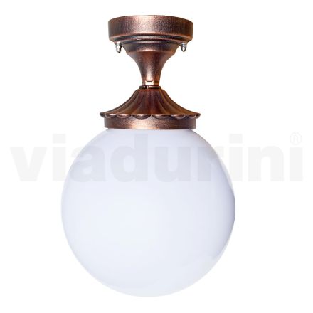 Ceiling Lamp in Acrylic and Black Aluminium Made in Italy - Trovanero Viadurini