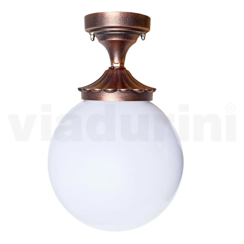 Ceiling Lamp in Acrylic and Black Aluminium Made in Italy - Trovanero Viadurini