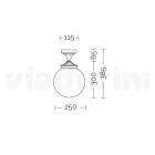 Ceiling Lamp in Acrylic and Black Aluminium Made in Italy - Trovanero Viadurini