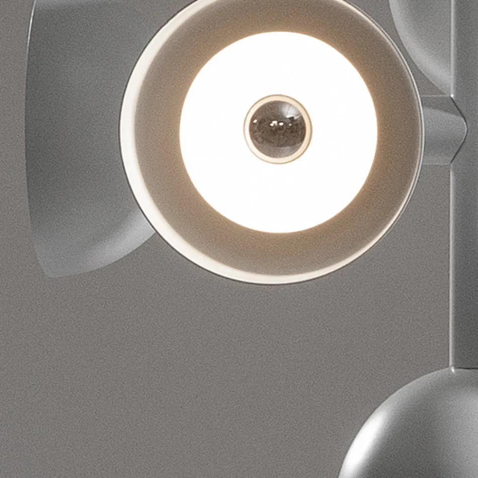 Suspension Lamp 16 Lights Design in White or Black -Celio Aluminium Viadurini