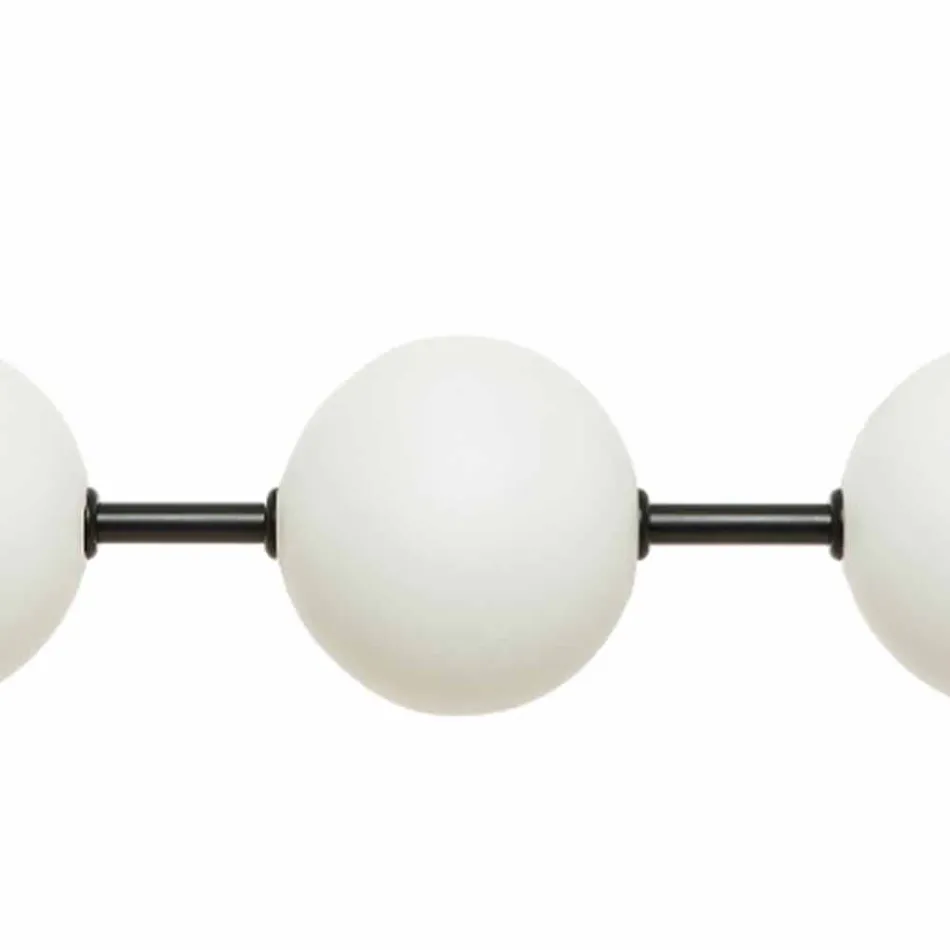 Suspension Lamp 3 Lights in Brass and Glass 2 Finishes - Alma by Il Fanale Viadurini