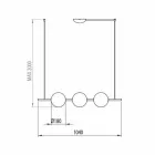 Suspension Lamp 3 Lights in Brass and Glass 2 Finishes - Alma by Il Fanale Viadurini