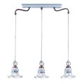 Suspension Lamp 3 Lights Vintage Handcrafted Iron and Ceramic - Chieti