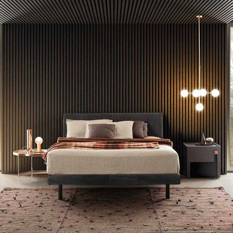 5 Lights Suspension Lamp in Natural Brass and Glass - Molecola by Il Fanale Viadurini