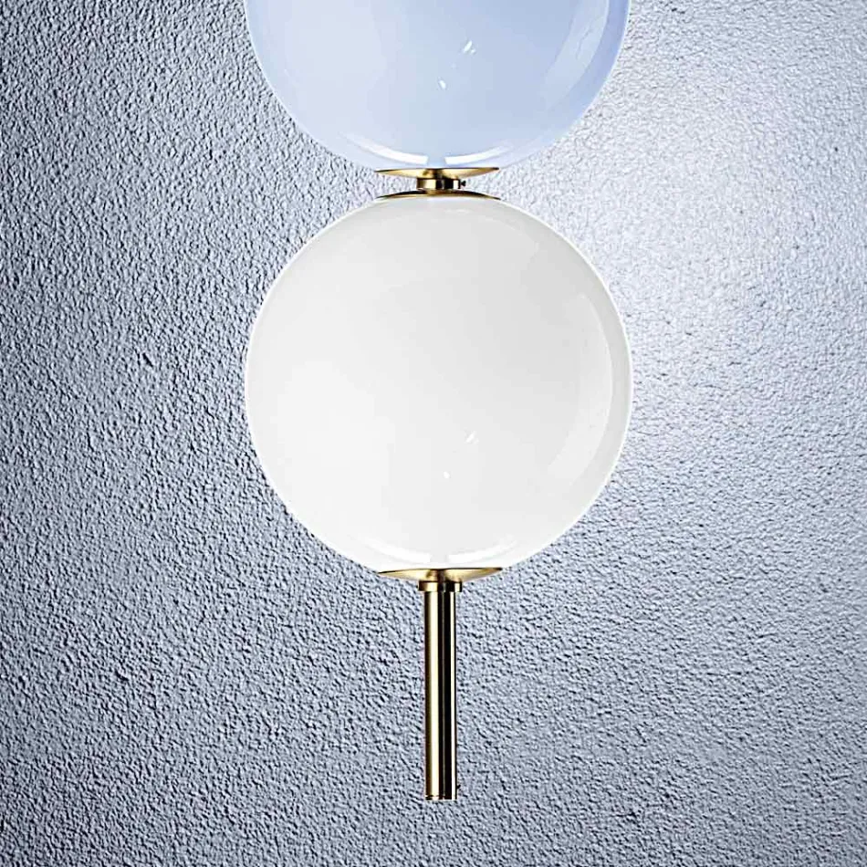 Handcrafted Suspension Lamp in Blown Venice Glass - Jupiter Viadurini