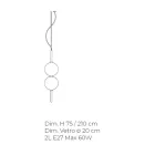 Handcrafted Suspension Lamp in Blown Venice Glass - Jupiter Viadurini