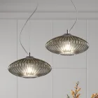 Handmade Blown Glass Suspension Lamp in Venice - Dafne Viadurini