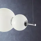 Handcrafted Suspension Lamp in Layered Venetian Glass - Jupiter Viadurini