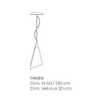 Handcrafted Venetian Blown Glass Suspension Lamp - Chrystal Viadurini