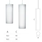 Cylindrical Suspension Lamp in Polyethylene Made in Italy - Minervo Viadurini