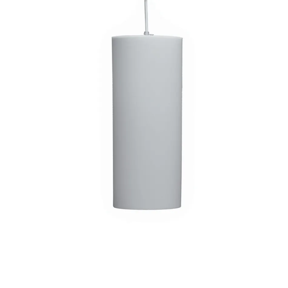 Cylindrical Suspension Lamp in Polyethylene Made in Italy - Minervo Viadurini