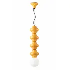 Suspension Lamp with 4 Elements in Ceramic and Glass Made in Italy - Capocabana Viadurini