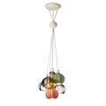 Suspension Lamp with 6 Elements in Ceramic and Glass Made in Italy - Afoxe