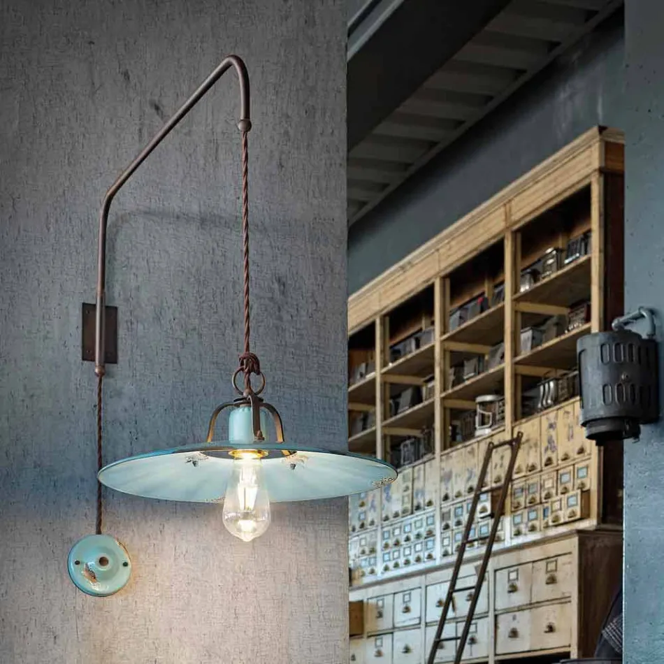 Suspension lamp with directional arm Sally country style Viadurini