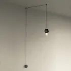 Pendant Lamp with Canneté Glass Cylinders Made in Italy - Oris Viadurini