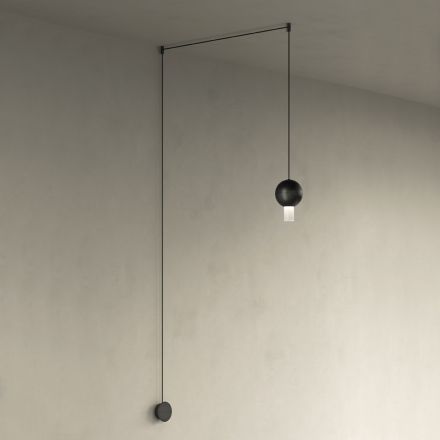 Pendant Lamp with Canneté Glass Cylinders Made in Italy - Oris Viadurini