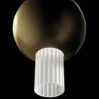 Pendant Lamp with Canneté Glass Cylinders Made in Italy - Oris Viadurini