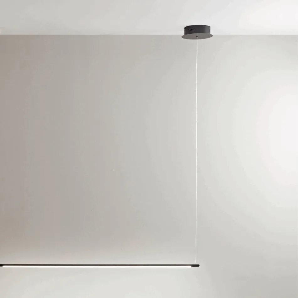 Pendant Lamp with LED Light and Length-Adjustable Cables - Orange Viadurini