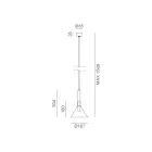 Suspension Lamp with Glass in Various Shapes Made in Italy - Sintonia Viadurini