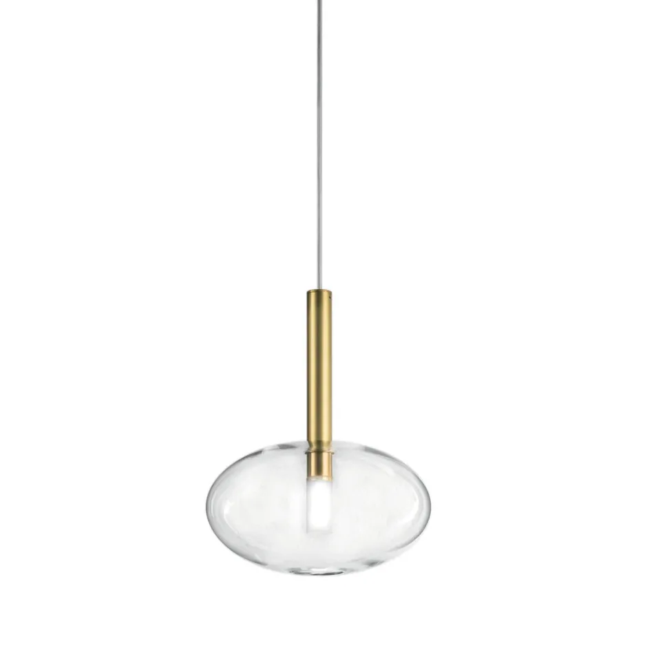 Suspension Lamp with Glass in Various Shapes Made in Italy - Sintonia Viadurini