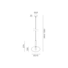 Suspension Lamp with Glass in Various Shapes Made in Italy - Sintonia Viadurini