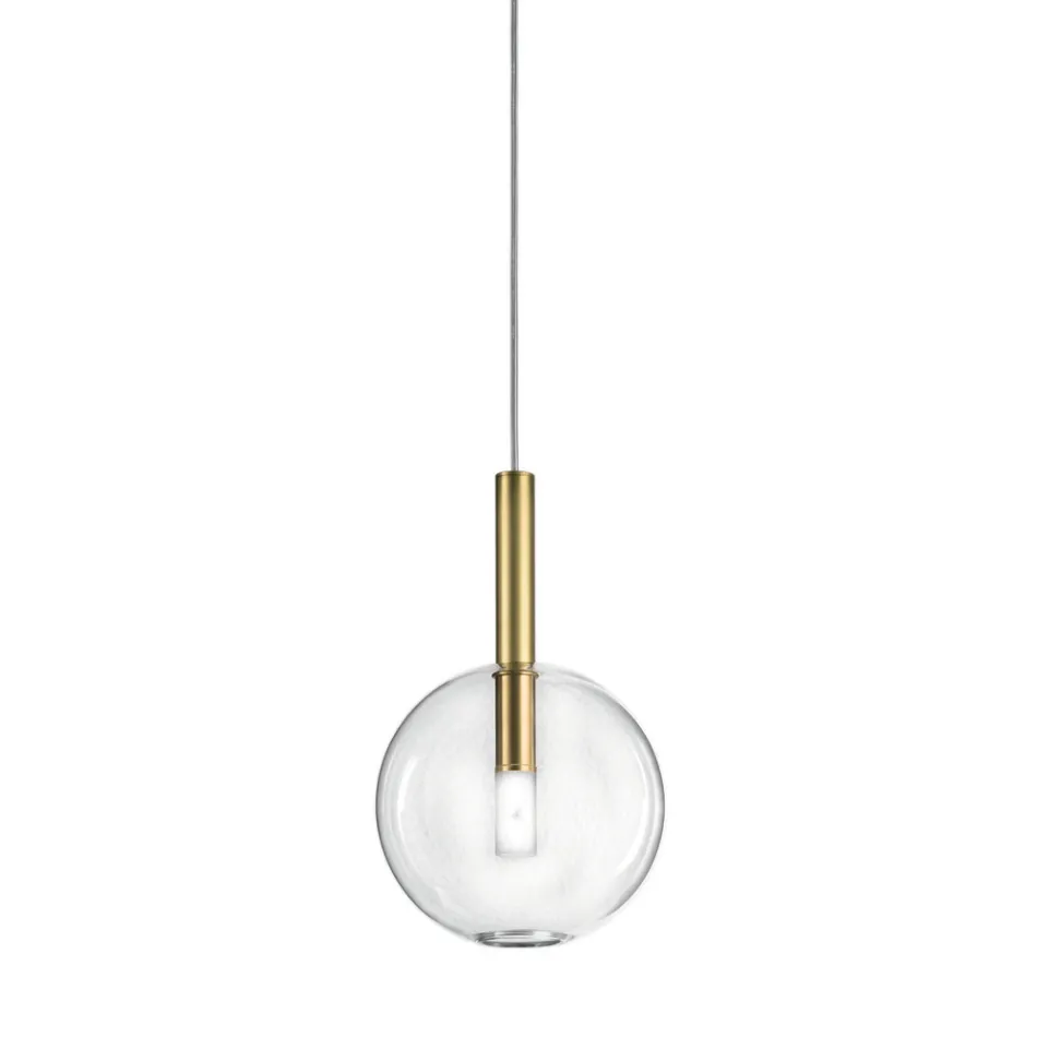 Suspension Lamp with Glass in Various Shapes Made in Italy - Sintonia Viadurini