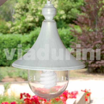 Outdoor suspension lamp in white aluminium made Italy, Anusca Viadurini